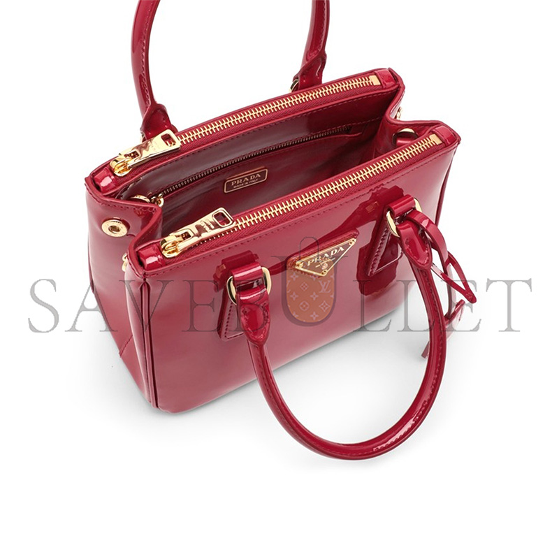 Pra*a galleria patent leather tote bag 1ba906 (20*15*9.5cm)